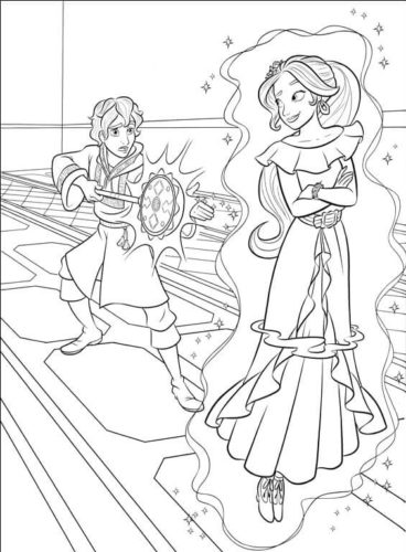 15 Mateo Showing His Wizardry To Elena Coloring Page