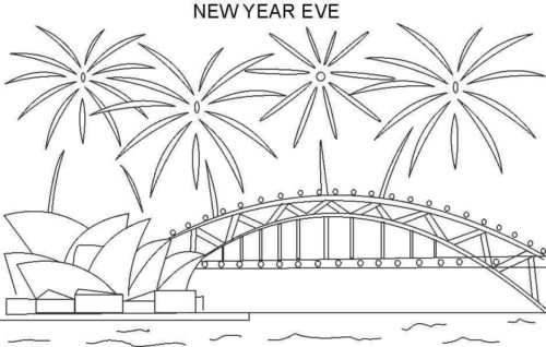 2. New Year Eve Coloring Page