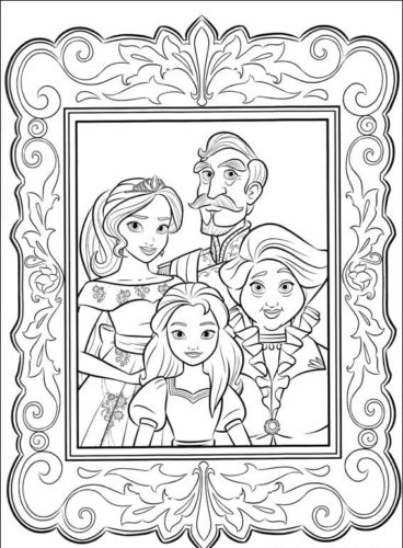 21 Elena Of Avalor, Franciso, Isable and Luisa Coloring Page