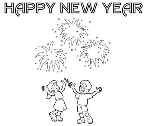 21. Fireworks Show Coloring Page