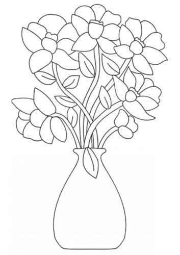 23 Flower Bouquet coloring page