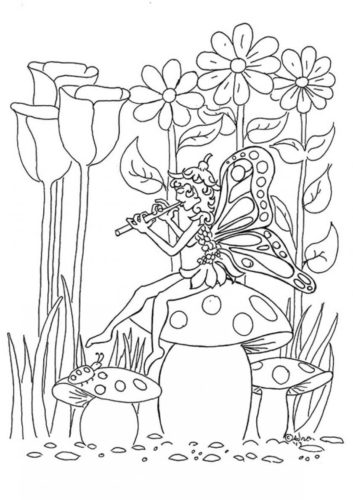 24 Fairy And Flower coloring pages