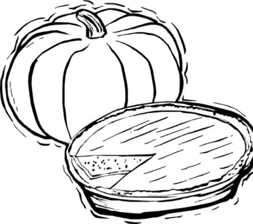 24 Pumpkin Pie Thanksgiving coloring page