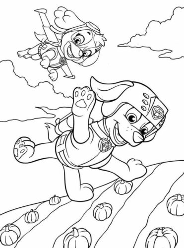 28 Paw Patrol Thanksgiving coloring page