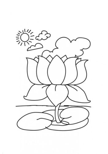 30 Lotus flowers coloring pages