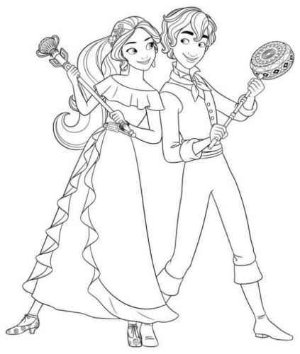 32 Mateo And Elena Of Avalor Coloring Page