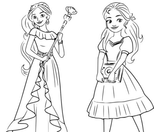 Elena And Isabel Coloring page