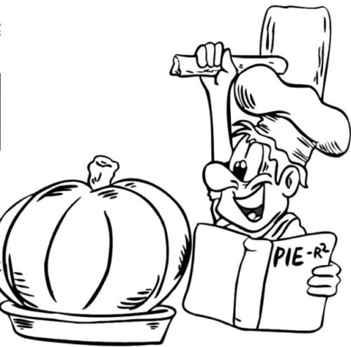 5 Pie Master Working On His Masterpiece Thanksgiving coloring page
