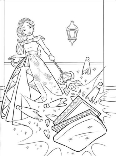 9 Angry Elena Elena of Avalor Coloring Page