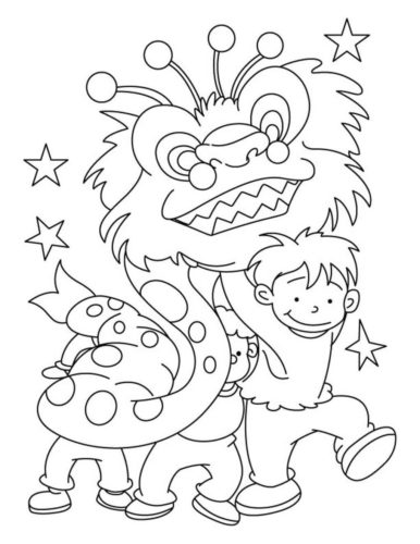9. New Year In China Coloring Page