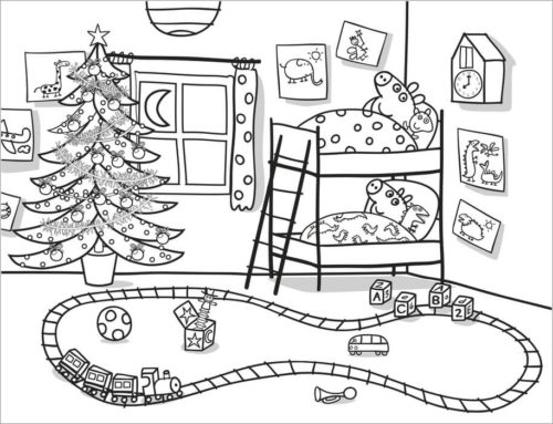 Peppa Pig Holidays Coloring Page