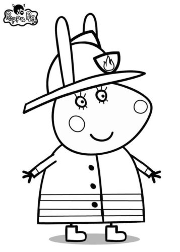 Rebecca Rabbit In Peppa Pig Coloring Page