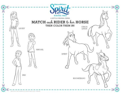 Spirit Riding Free Activity Sheet