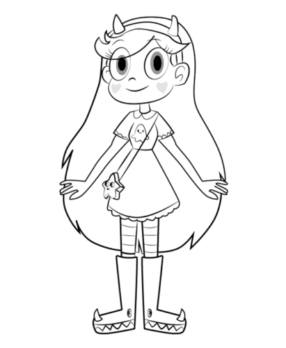 Star Butterfly Star vs. the Forces of Evil Coloring Page