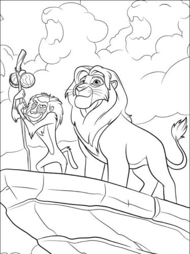 The Lion Guard Rafiki And Simba Coloring Page