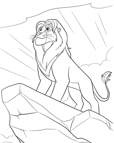 The Lion Guard Simba Coloring Page