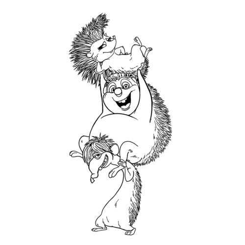 Una, Dos, Cuatro Coloring Page