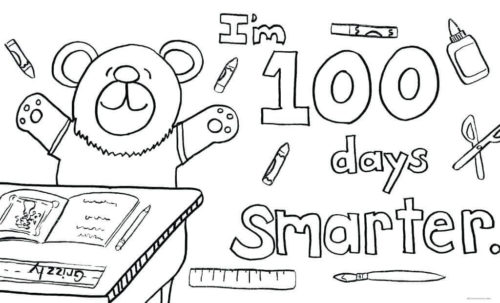 100 Days Of School Coloring Sheets Free