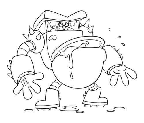 Captain Underpants Coloring Pages Turbo Toilet 2000