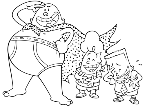 Captain Underpants Colouring Pages