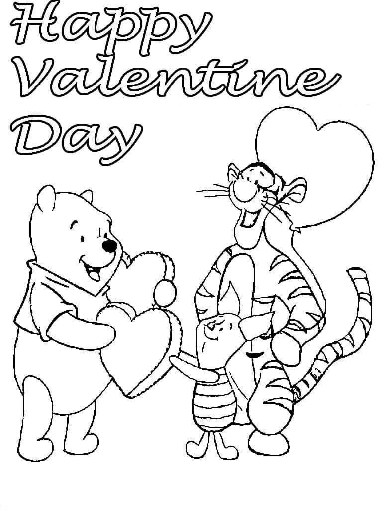 Coloring Page Printable Valentines Day Cards To Color
