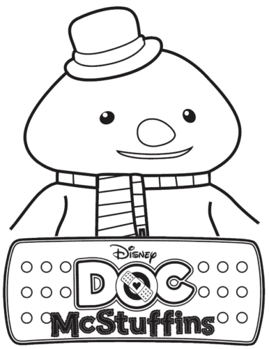 Doc McStuffins Chilly The Snowman Coloring Page