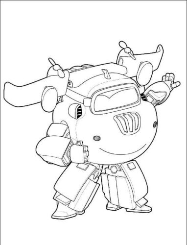 Donnie from Super Wings Coloring Activities for Kids