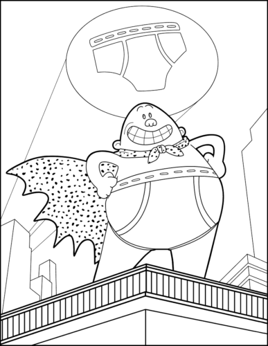 Dreamworks Captain Underpants Coloring Pages