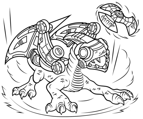 Drobot Skylanders Coloring Pages printablef free