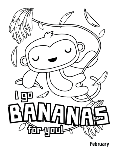 February Coloring Page Free