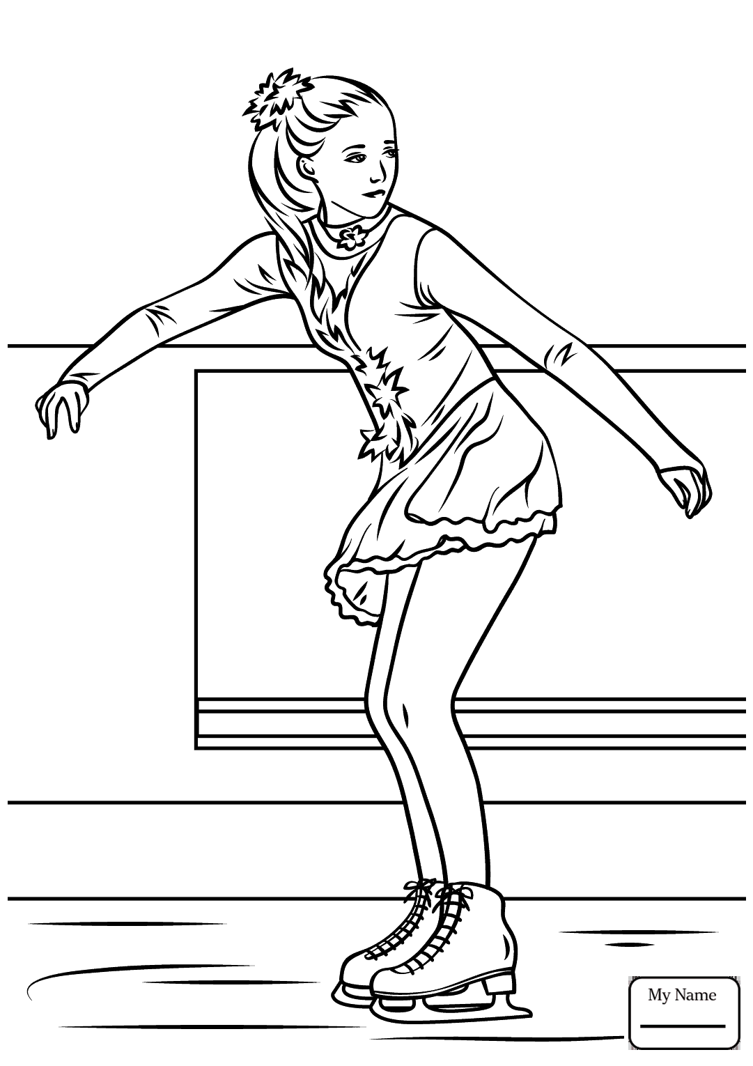 Ice Skating Coloring Pages Learny Kids