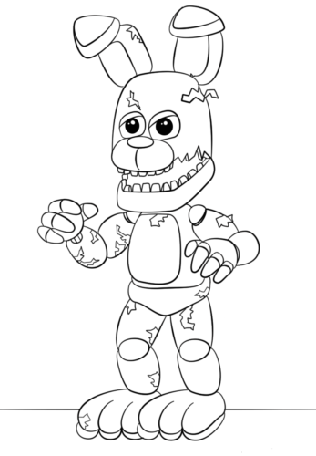 Fnaf Springtrap Coloring pages Printable