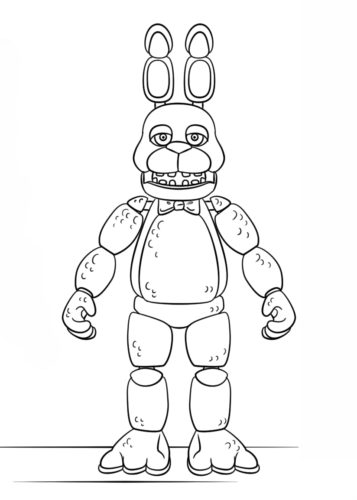 Fnaf Toy Bonnie Generation 5 Coloring pages