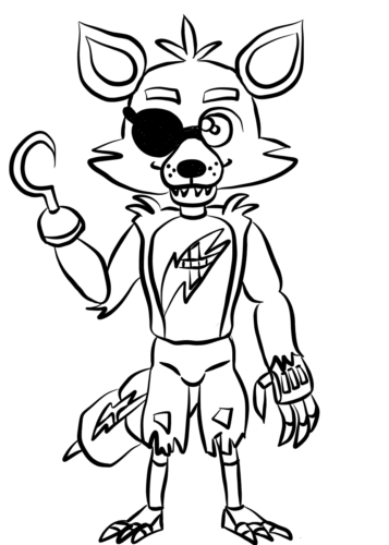 Foxy FNAF Coloring Pages
