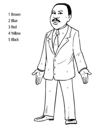 Free Martin Luther King Jr Color By Number Coloring Pages
