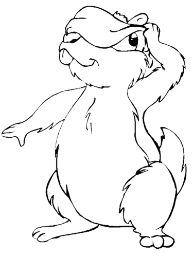 Free Printable Groundhog coloring page