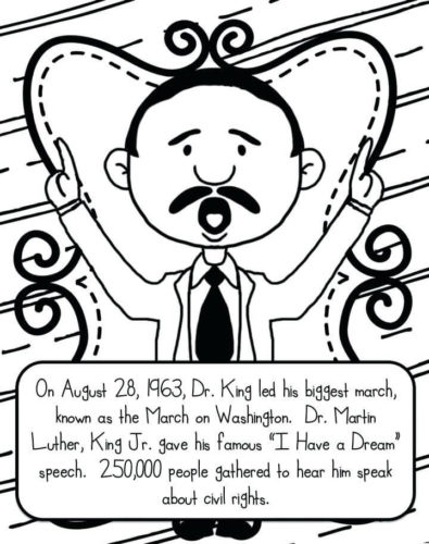 Free Printable Martin Luther King Jr Day Coloring Pages