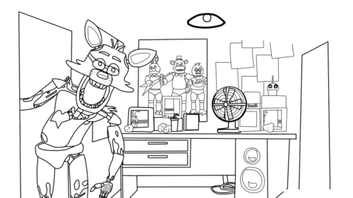 Funtime Foxy FNAF Coloring Pages