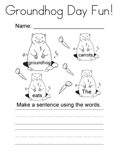 Groundhog Day Worksheets