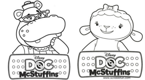 Hallie And Lambie Doc McStuffins Coloring Pages