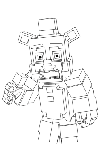 Minecraft Freddy Fnaf Coloring Pages
