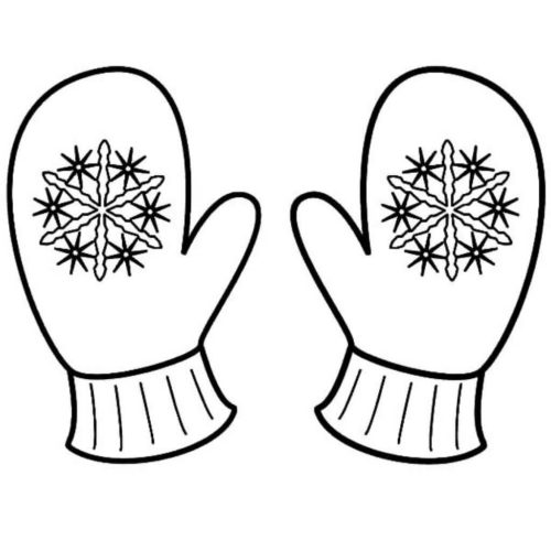 Mittens Winter Coloring Sheets