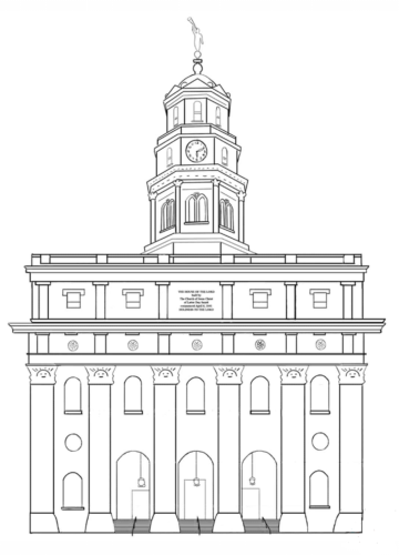 Nauvoo LDS Temple coloring page