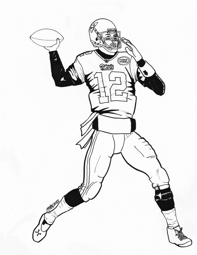 823 Cute Free New England Patriots Coloring Pages for Kindergarten