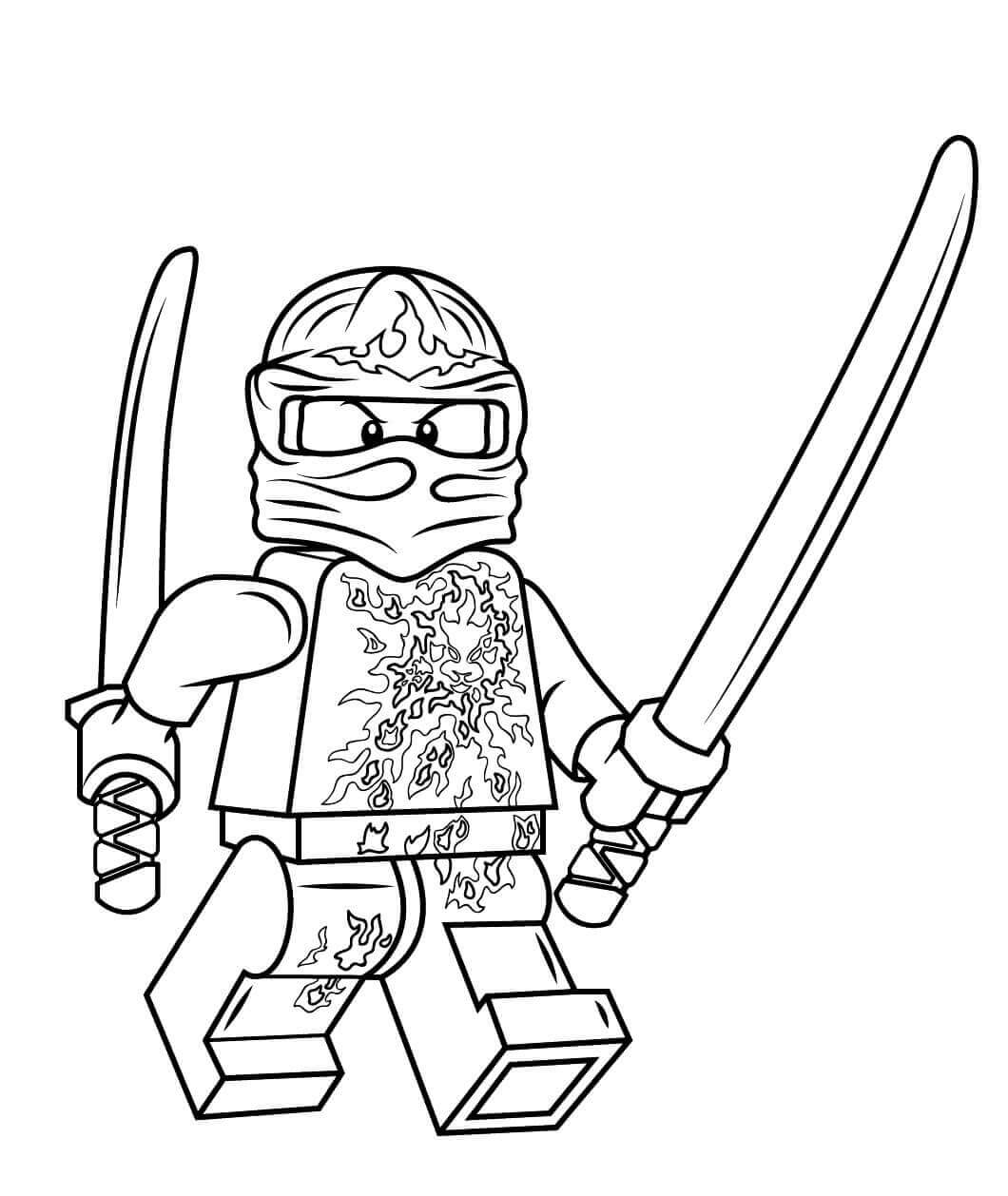 Cartoon Lego Ninjago Online Coloring Pages for Kids