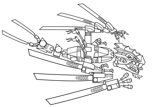 Ninjago Dragon coloring page