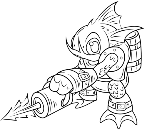 Printable Gill Skylanders Coloring Pages