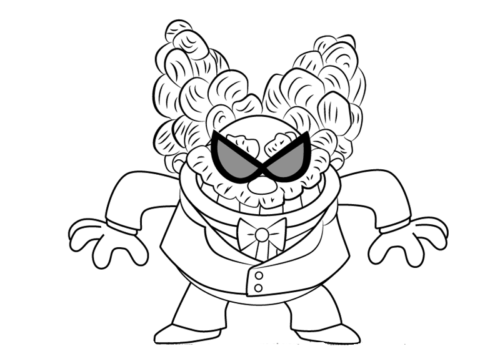 Professor Poopypants Captain Underpants Coloring Pages
