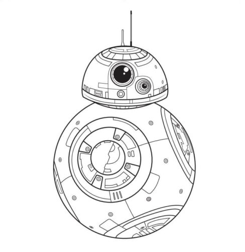 Star Wars The Last Jedi STAR WARS BB8 Coloring Page