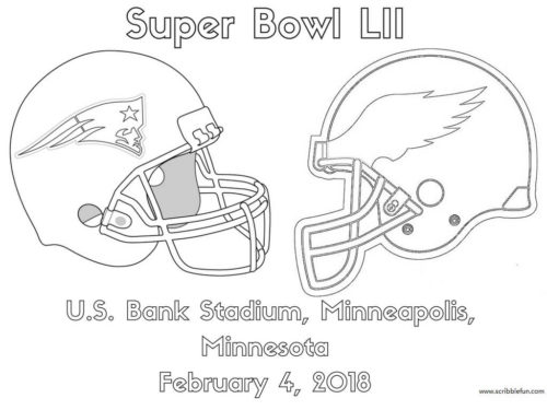 Super Bowl 2018 Coloring Pages 1